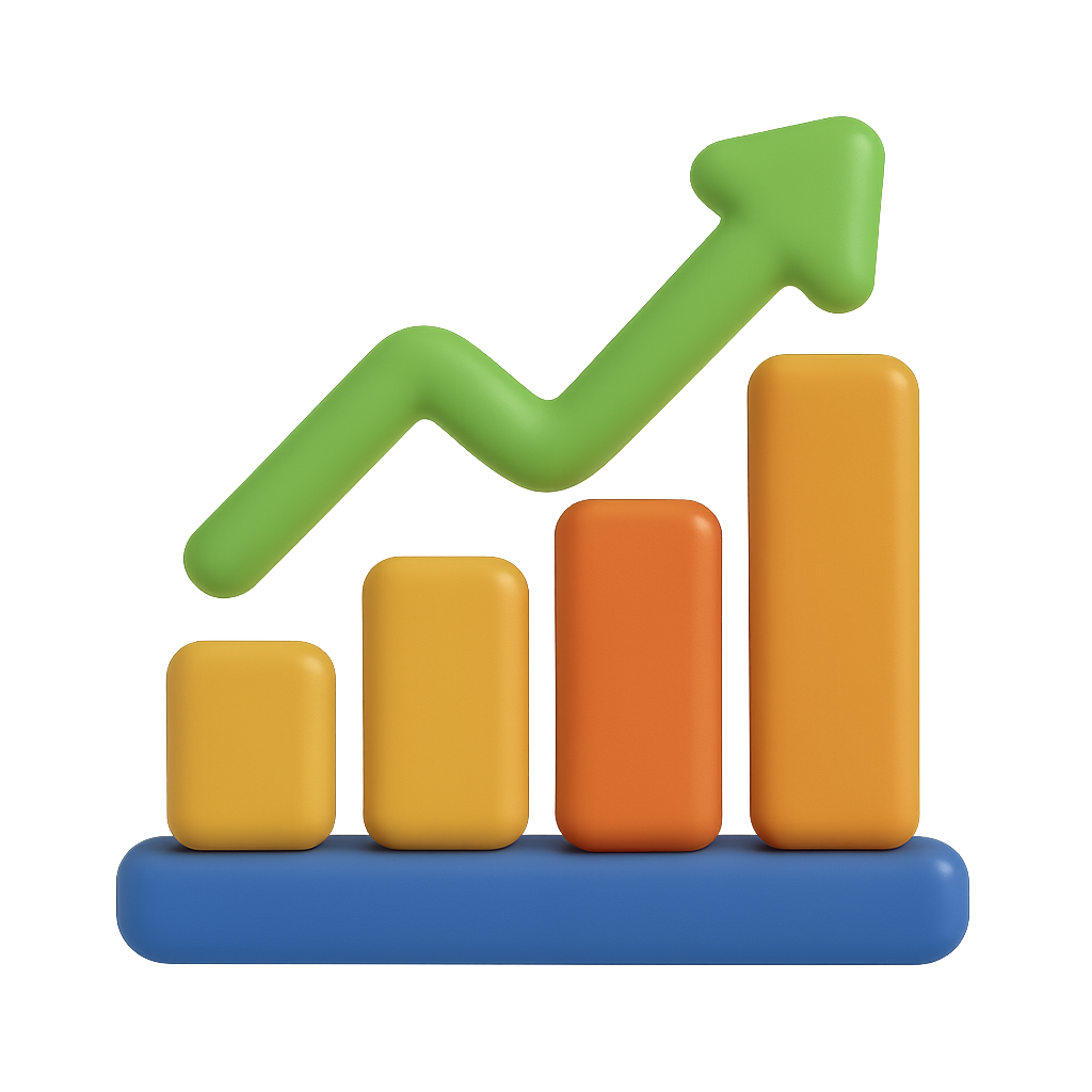 3D Analytics Chart Icon